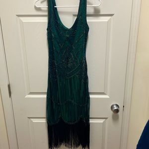 Emerald green 20’s style dress in great condition!